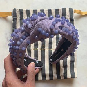 Lele Sadoughi Purple Beaded Headband NWOT